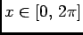 $ x\in[0,\,2\pi]$